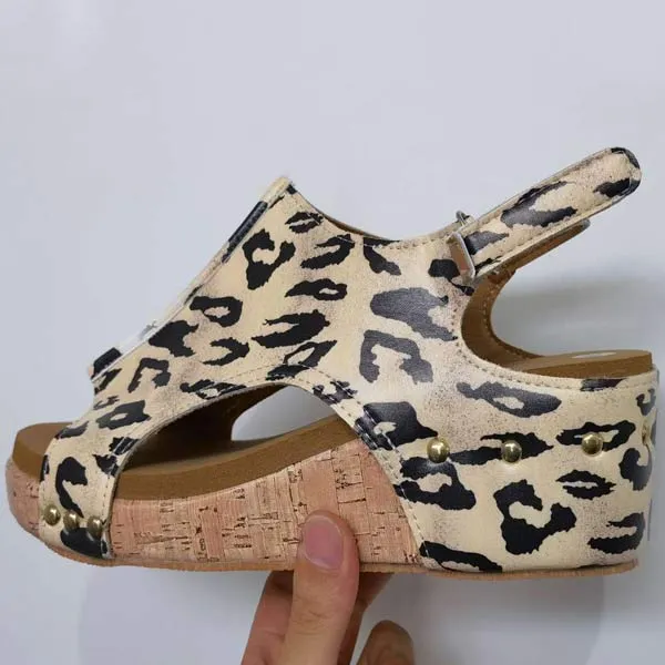 Women's Fish Mouth Velcro Thick Sole Roman Sandals 09713668C